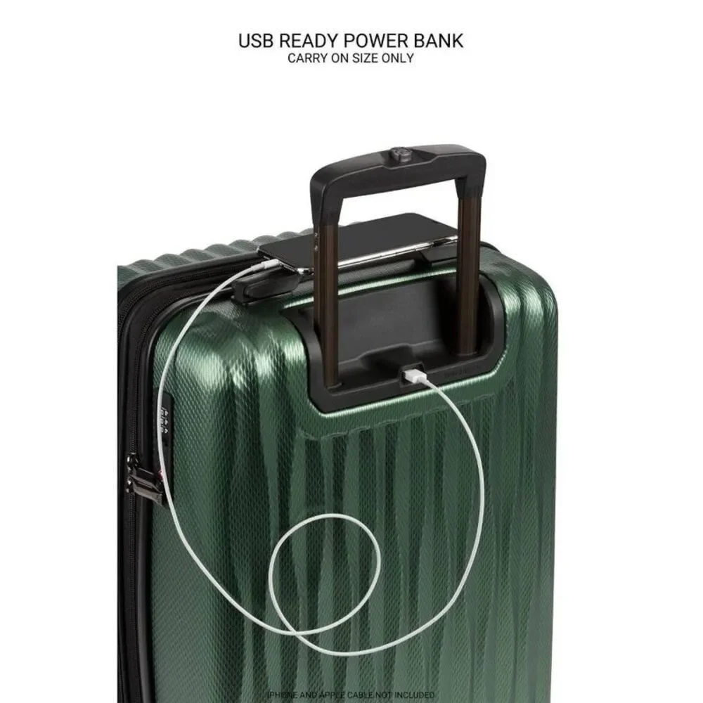 SWISSGEAR Energie Hardside Carry On Spinner Suitcase - Verdun Green